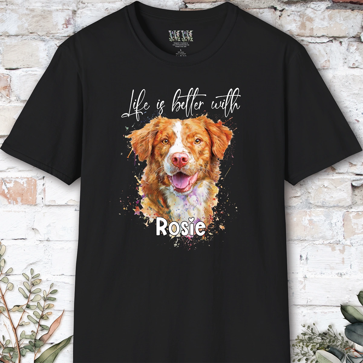 Nova Scotia Duck Tolling Retriever #1 'Life is better with'  Personalized T shirt