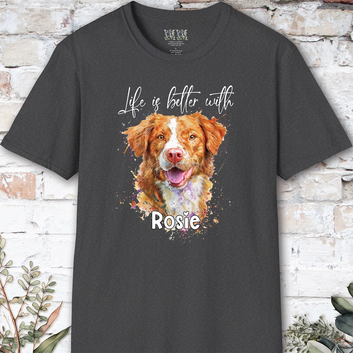 Nova Scotia Duck Tolling Retriever #1 'Life is better with'  Personalized T shirt