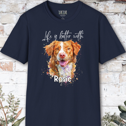 Nova Scotia Duck Tolling Retriever #1 'Life is better with'  Personalized T shirt