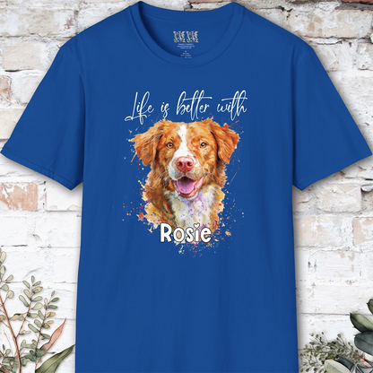 Nova Scotia Duck Tolling Retriever #1 'Life is better with'  Personalized T shirt