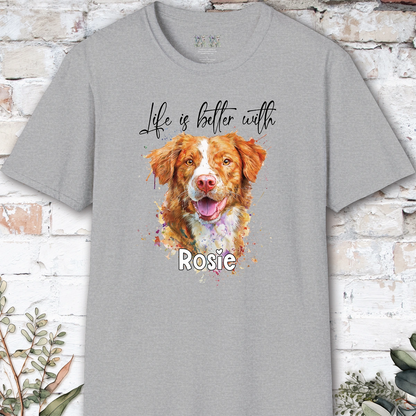 Nova Scotia Duck Tolling Retriever #1 'Life is better with'  Personalized T shirt