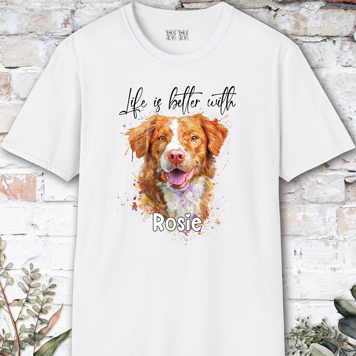 Nova Scotia Duck Tolling Retriever #1 'Life is better with'  Personalized T shirt