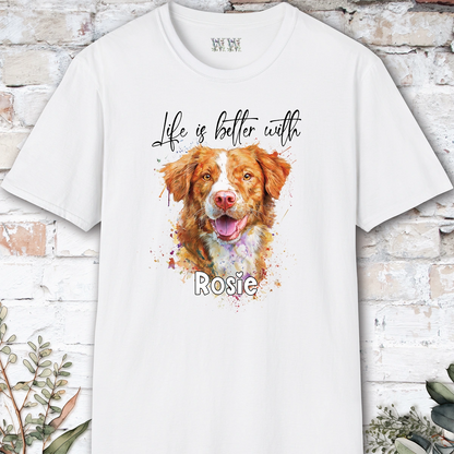 Nova Scotia Duck Tolling Retriever #1 'Life is better with'  Personalized T shirt