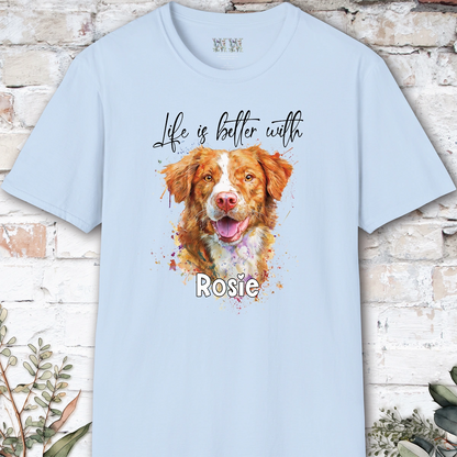 Nova Scotia Duck Tolling Retriever #1 'Life is better with'  Personalized T shirt