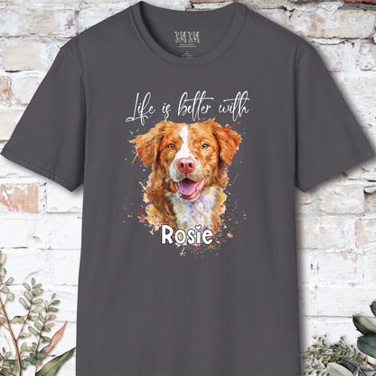 Nova Scotia Duck Tolling Retriever #1 'Life is better with'  Personalized T shirt
