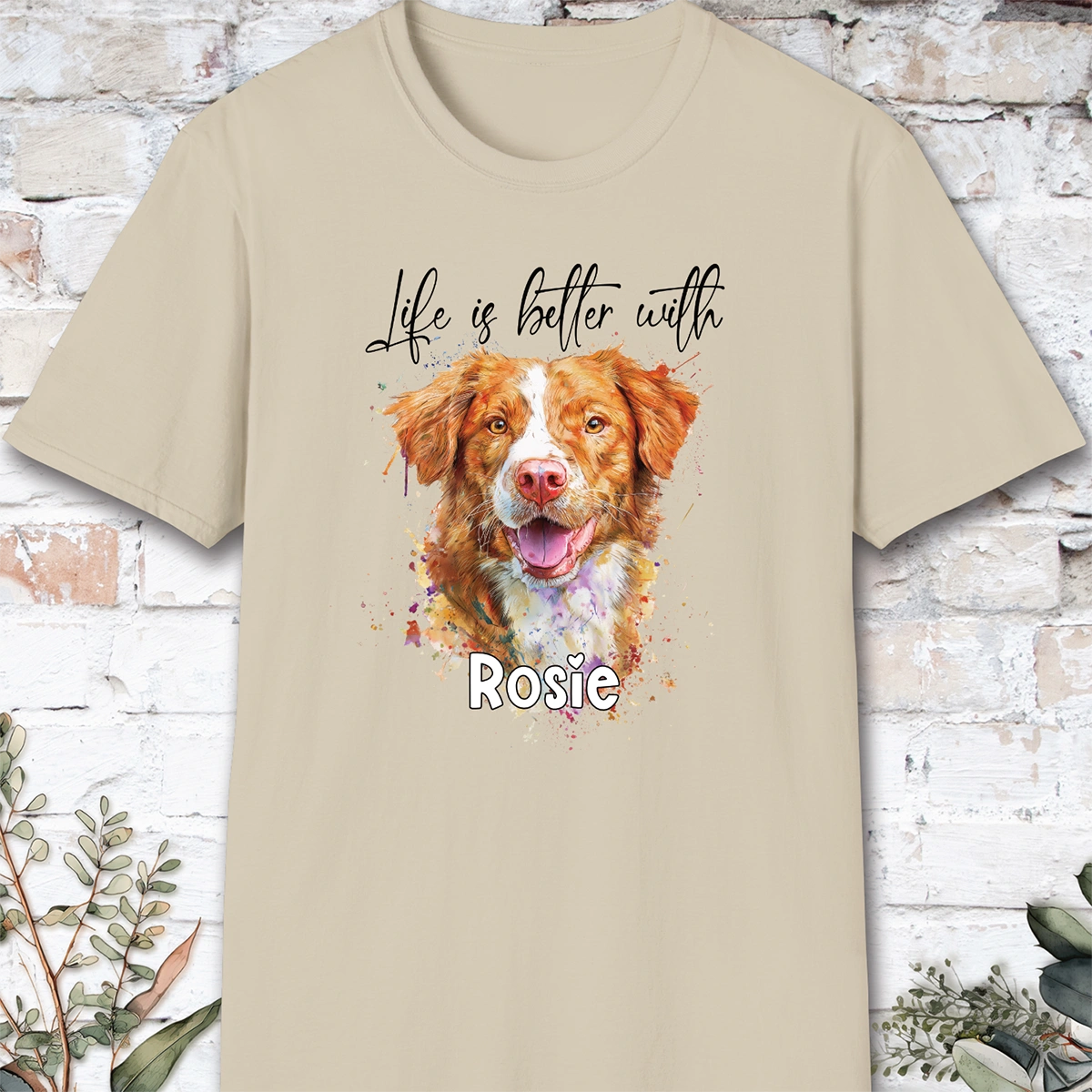 Nova Scotia Duck Tolling Retriever #1 'Life is better with'  Personalized T shirt