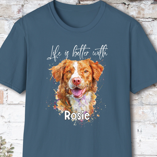 Nova Scotia Duck Tolling Retriever #1 'Life is better with'  Personalized T shirt