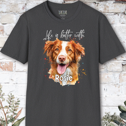 Nova Scotia Duck Tolling Retriever #2 'Life is better with'  Personalized T shirt