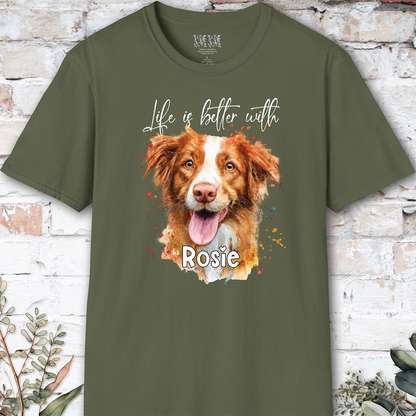 Nova Scotia Duck Tolling Retriever #2 'Life is better with'  Personalized T shirt