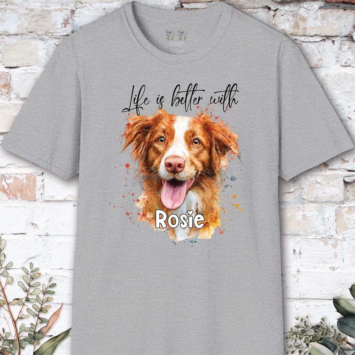 Nova Scotia Duck Tolling Retriever #2 'Life is better with'  Personalized T shirt