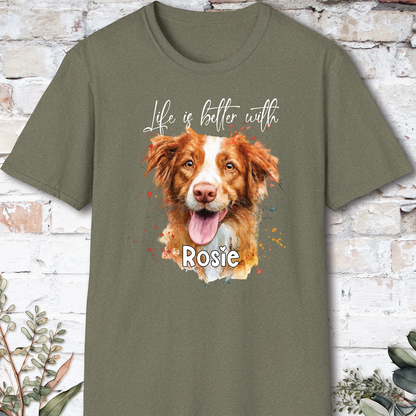 Nova Scotia Duck Tolling Retriever #2 'Life is better with'  Personalized T shirt