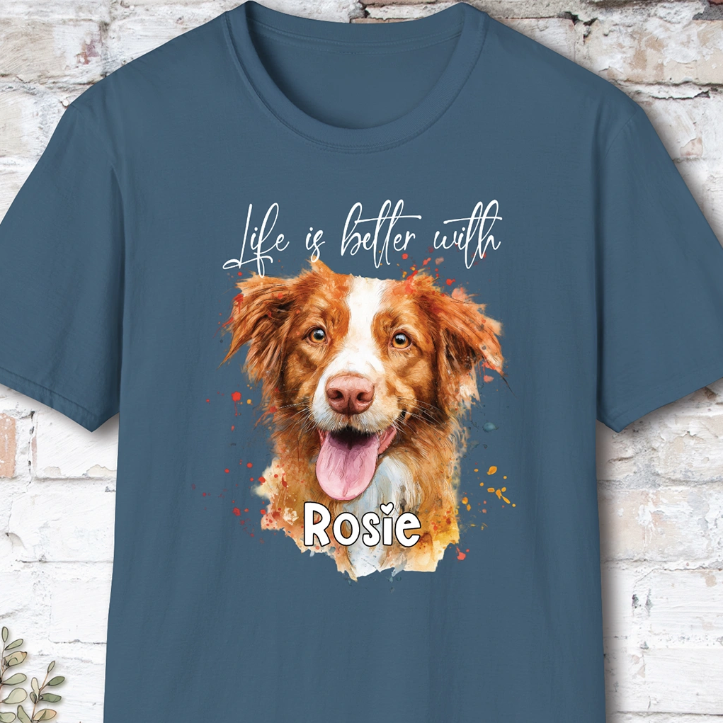 Nova Scotia Duck Tolling Retriever #2 'Life is better with'  Personalized T shirt