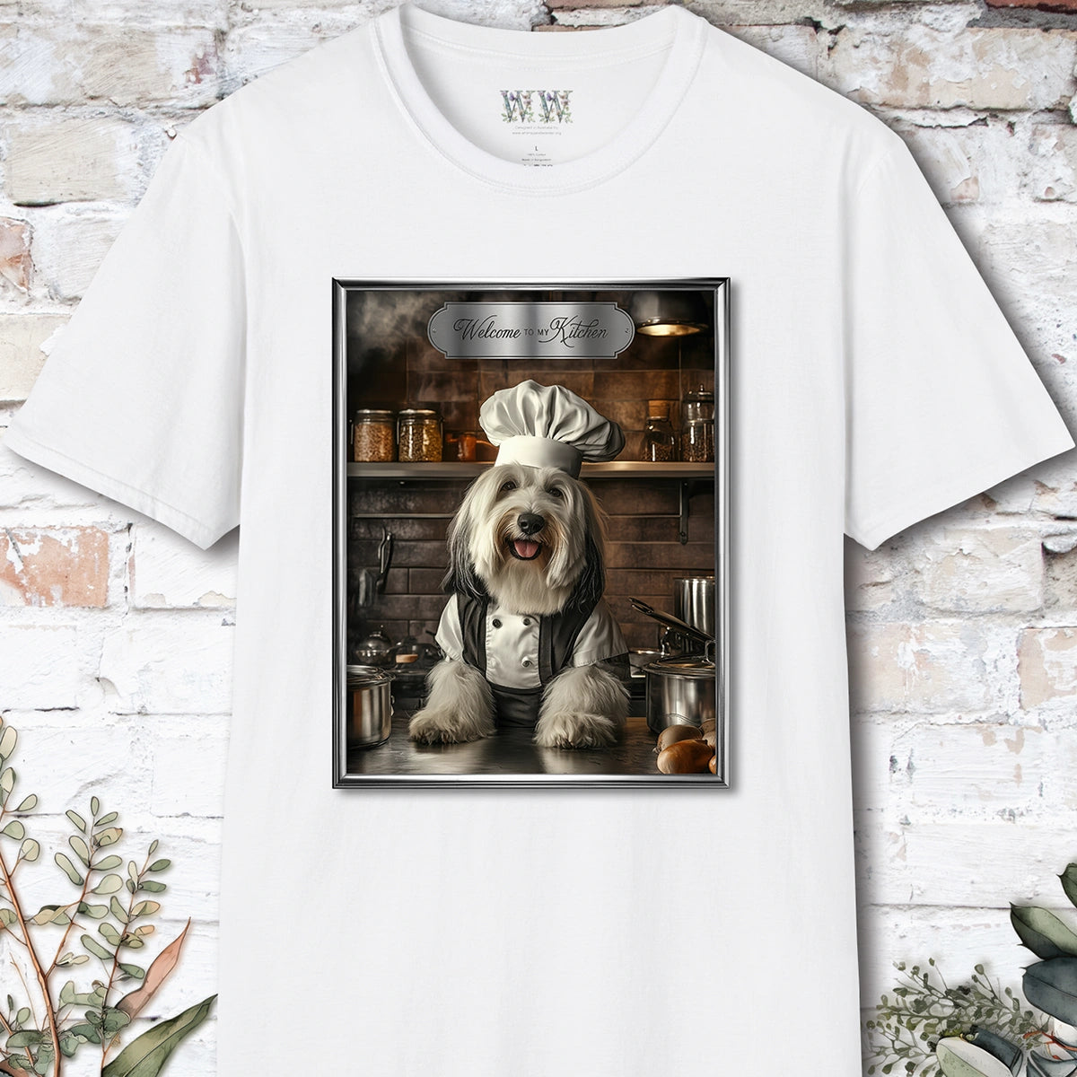 Old English Sheepdog Chef Unisex T shirt