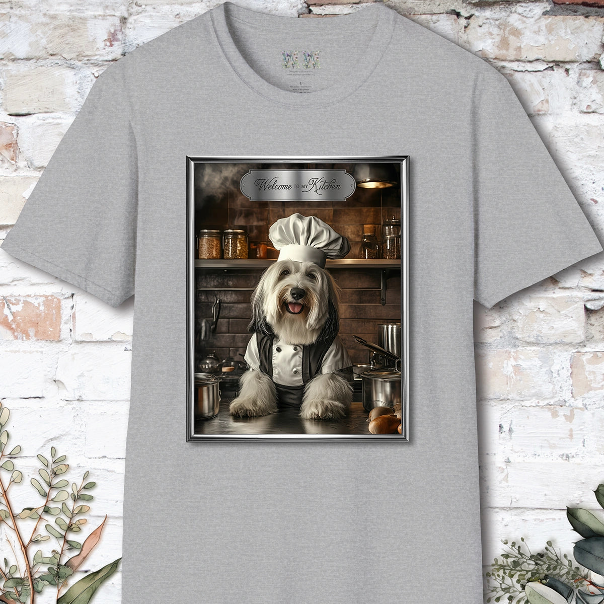 Old English Sheepdog Chef Unisex T shirt