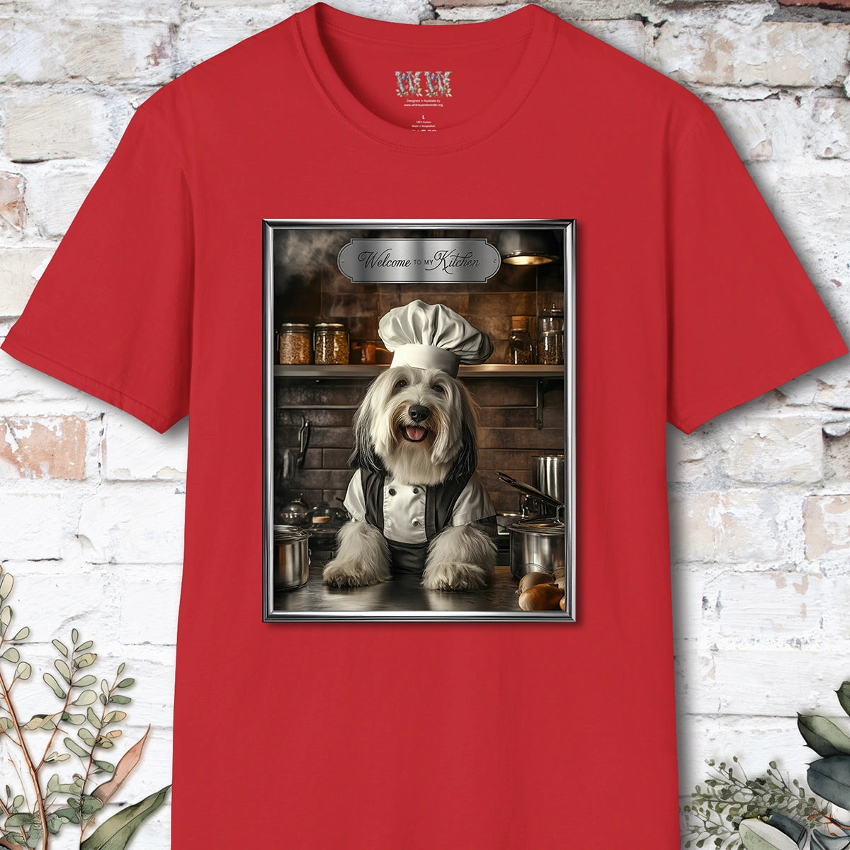 Old English Sheepdog Chef Unisex T shirt