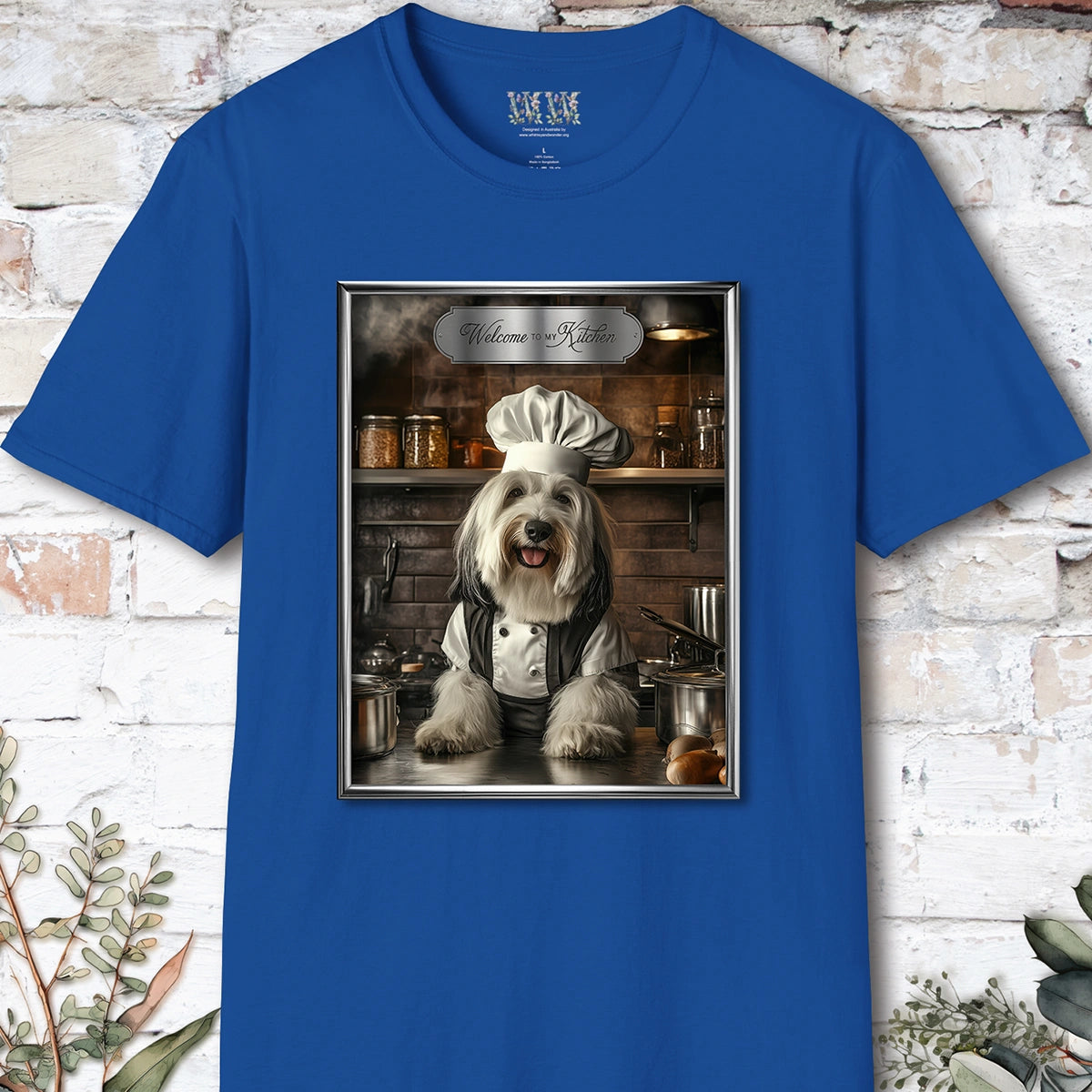 Old English Sheepdog Chef Unisex T shirt