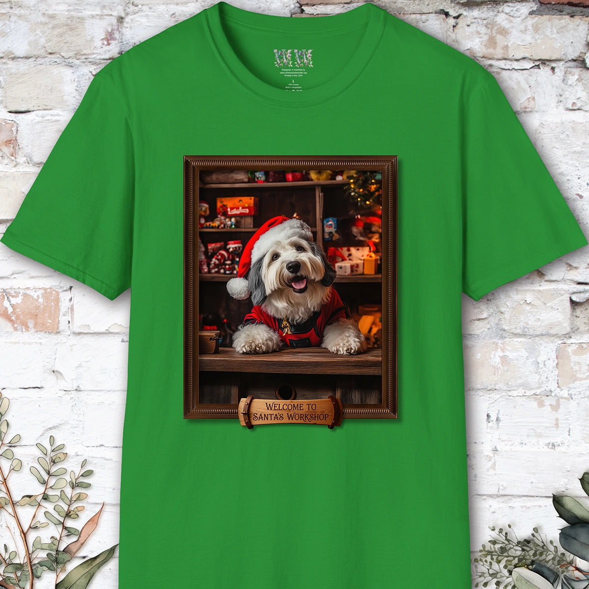 Old English Sheepdog #1 Santa's Workshop Unisex T shirt