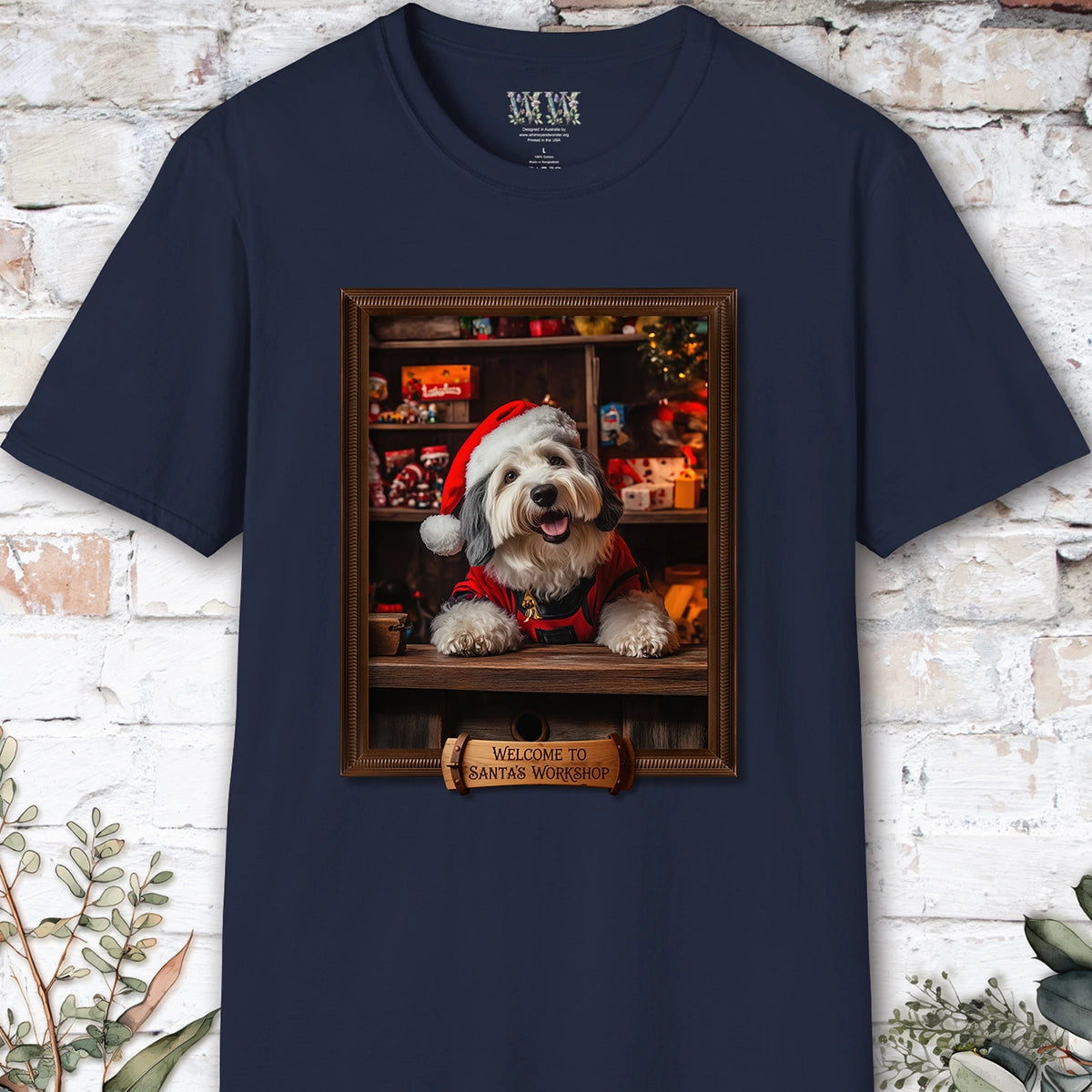 Old English Sheepdog #1 Santa's Workshop Unisex T shirt