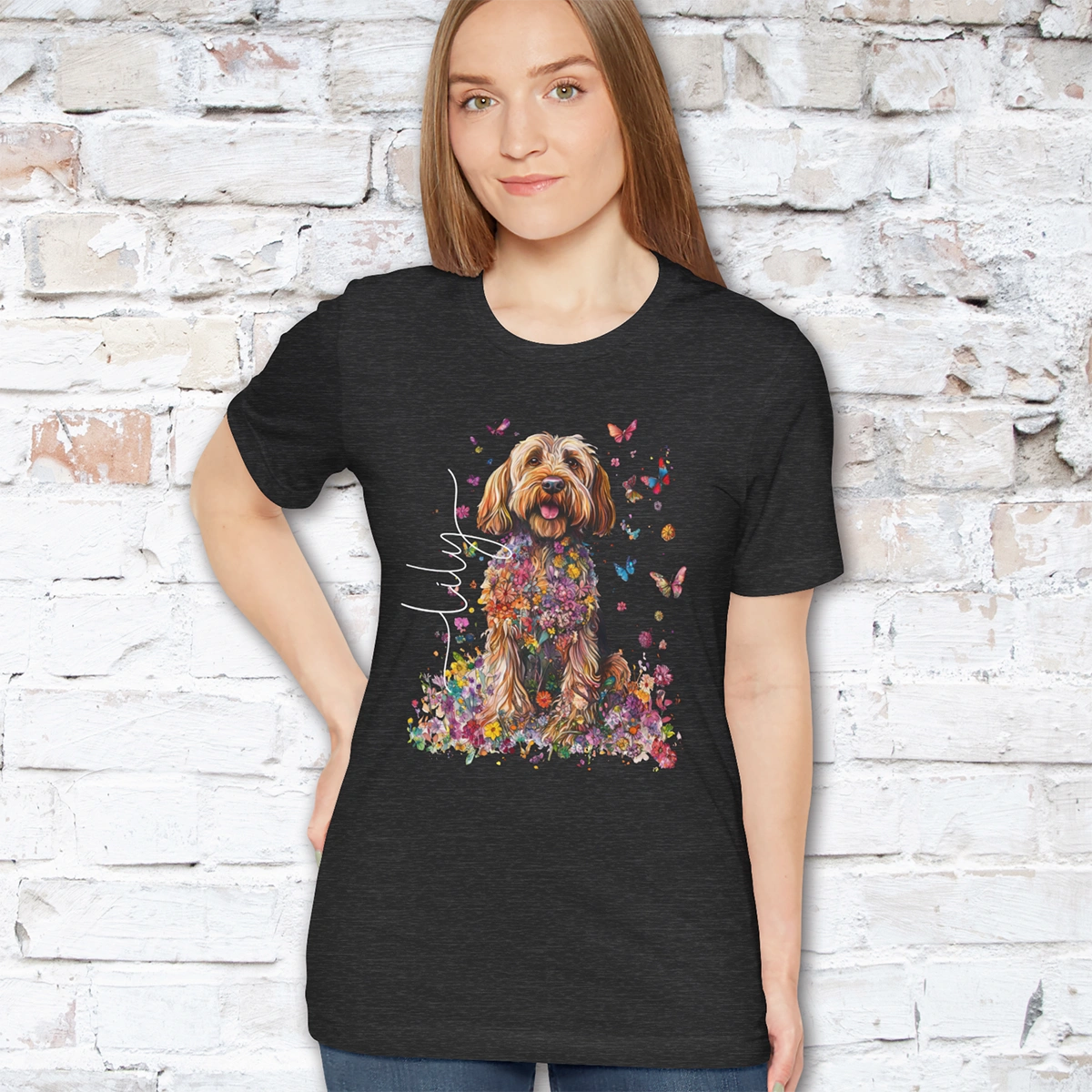 Otterhound #1 Floral  Personalized T shirt