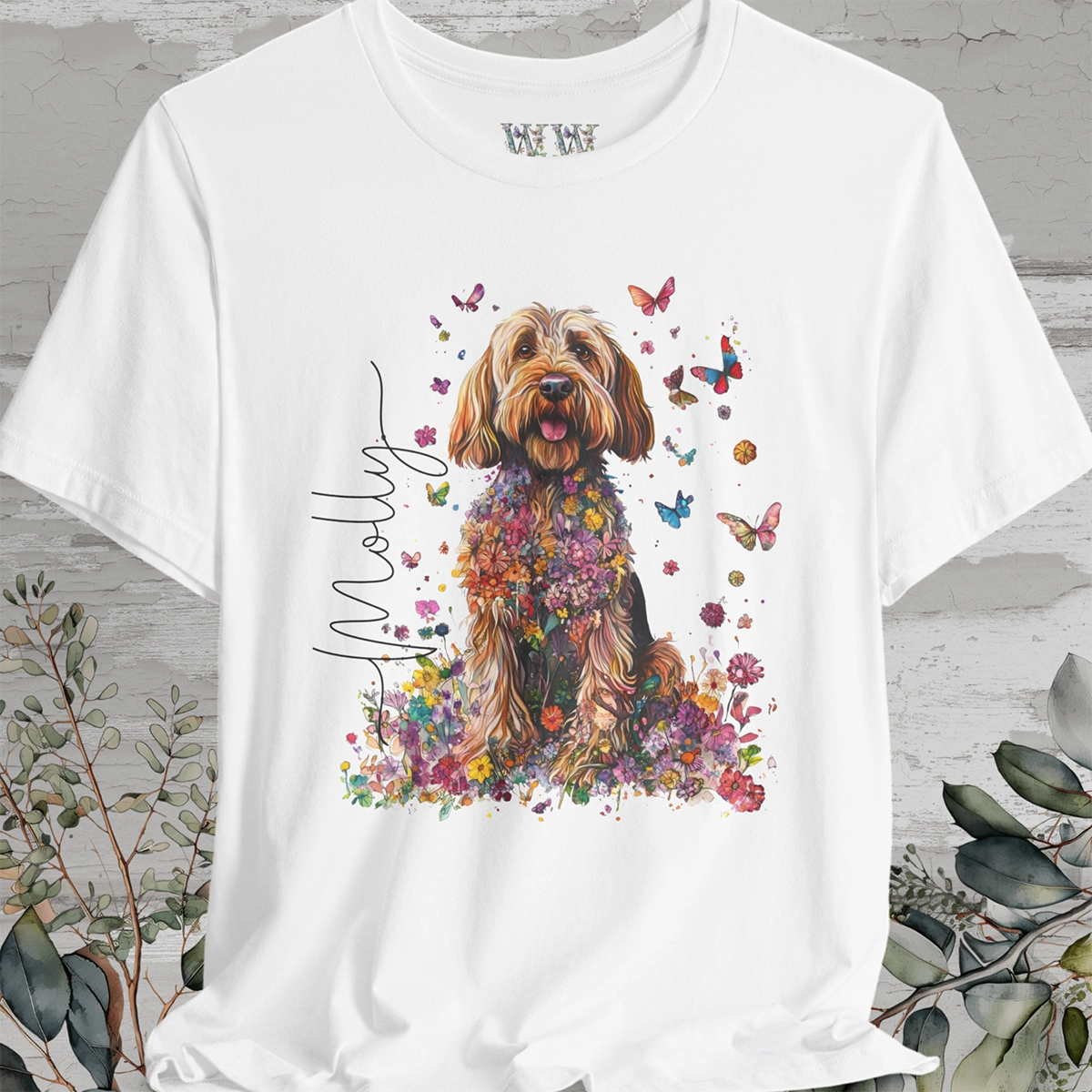 Otterhound #1 Floral  Personalized T shirt