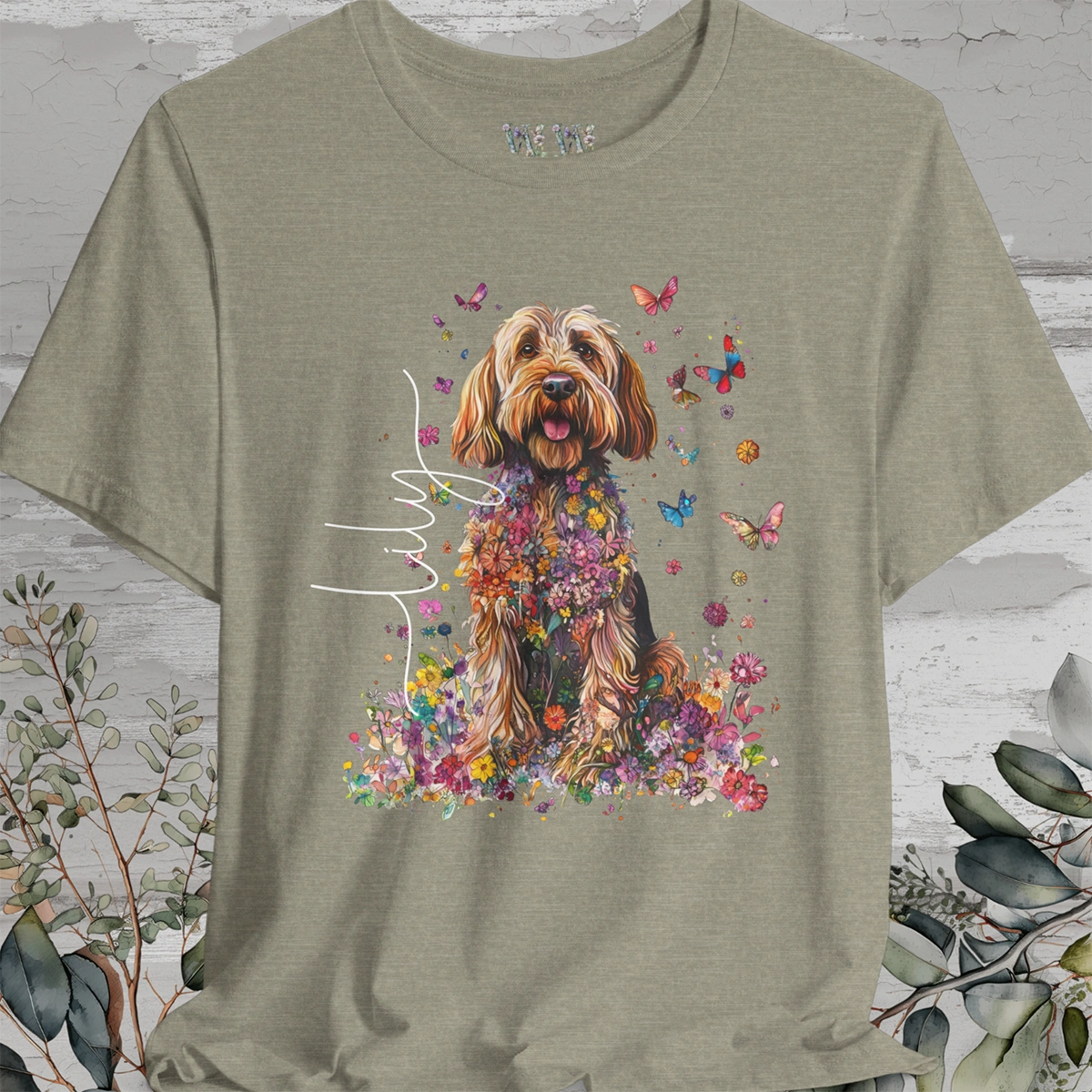 Otterhound #1 Floral  Personalized T shirt