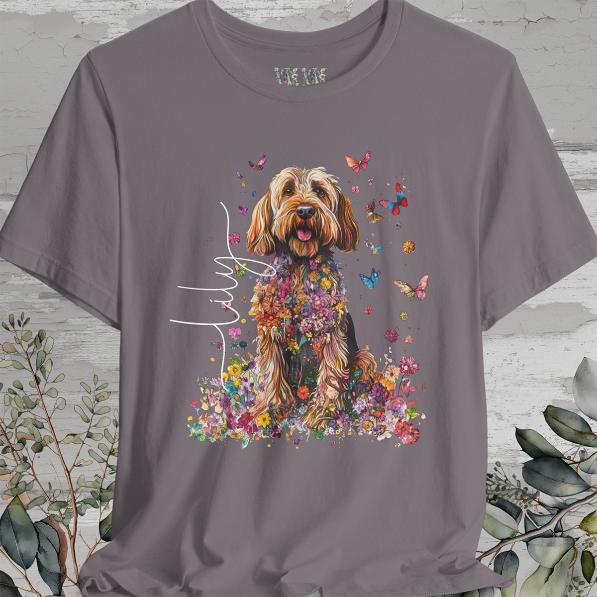 Otterhound #1 Floral  Personalized T shirt
