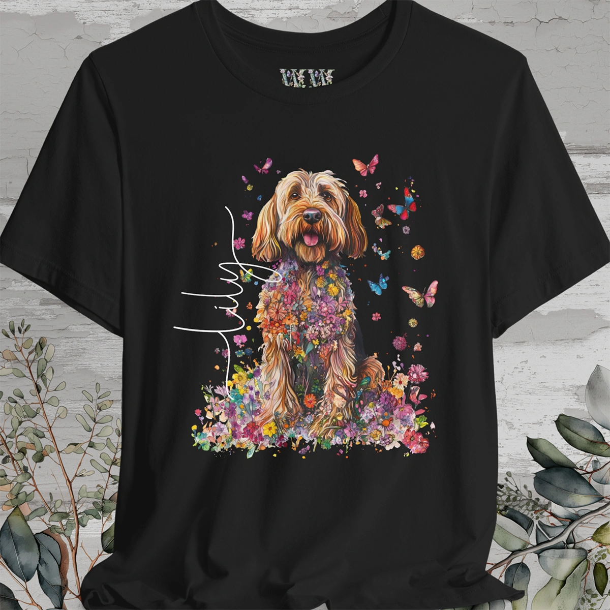 Otterhound #1 Floral  Personalized T shirt