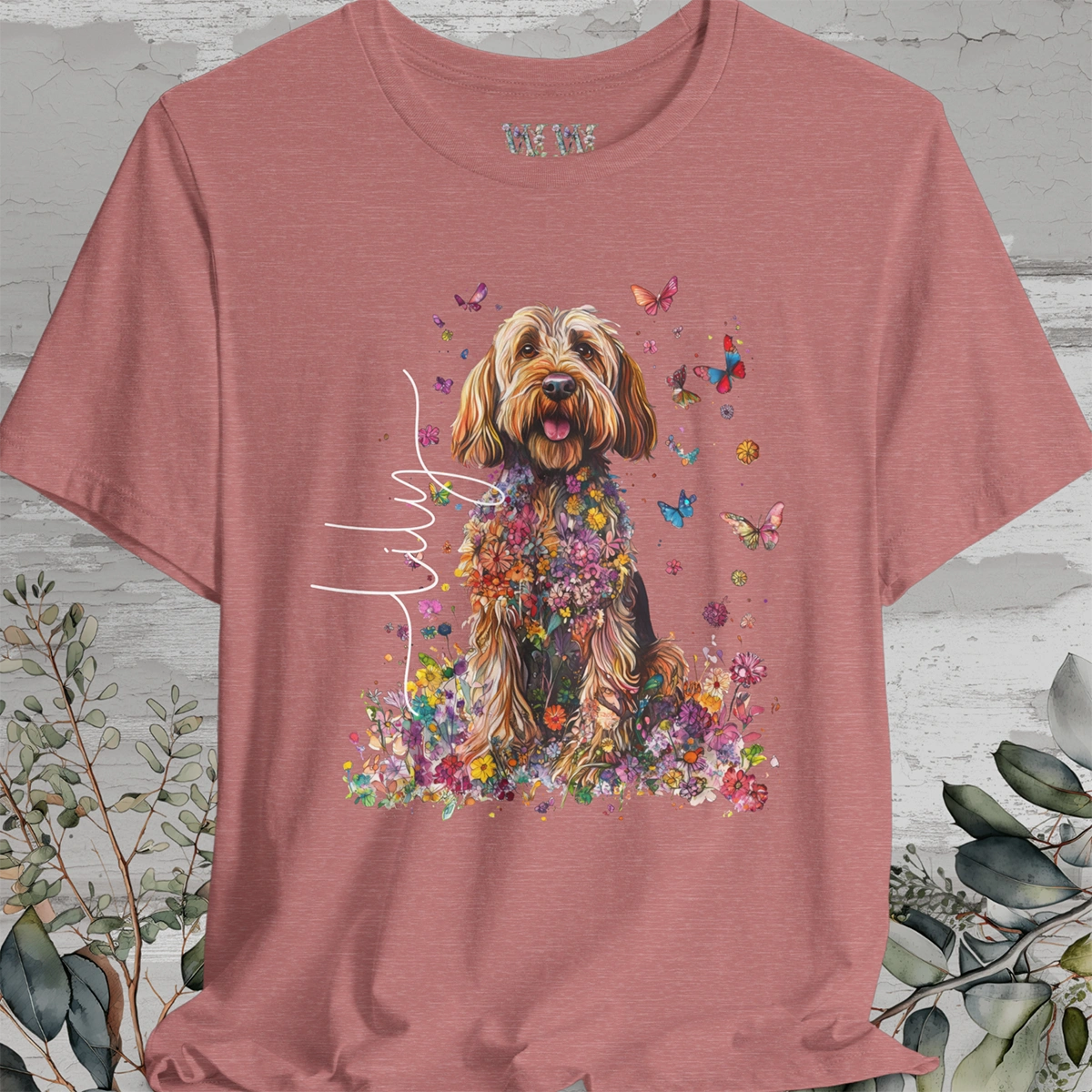 Otterhound #1 Floral  Personalized T shirt