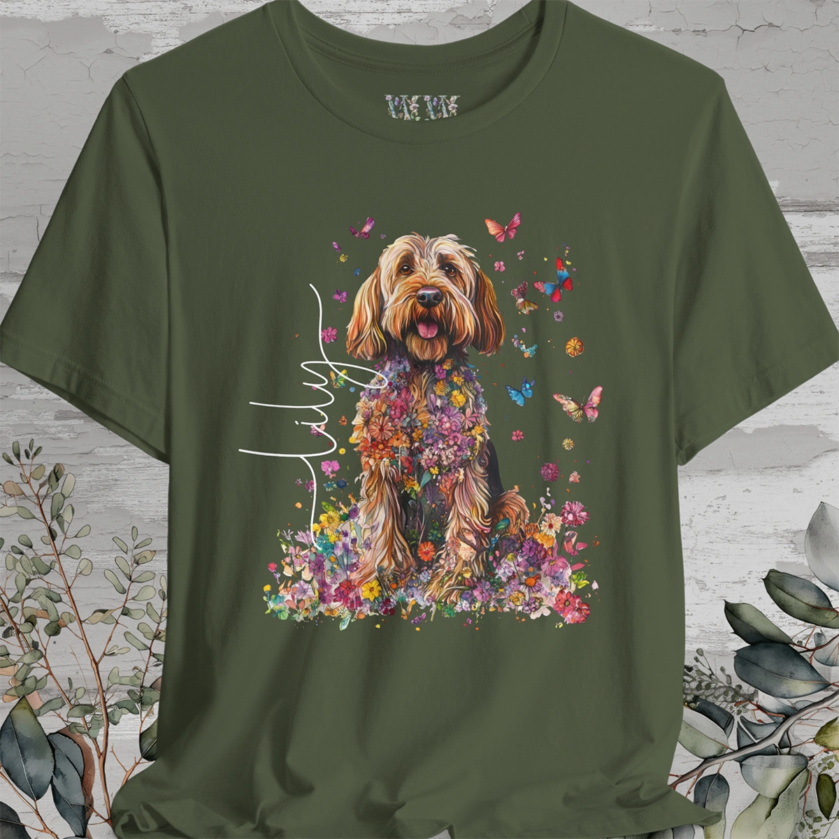 Otterhound #1 Floral  Personalized T shirt