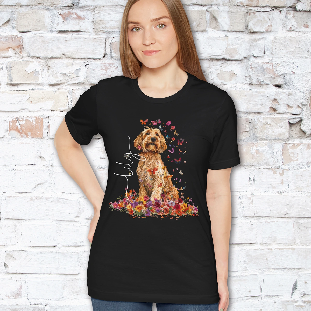 Otterhound #2 Floral  Personalized T shirt