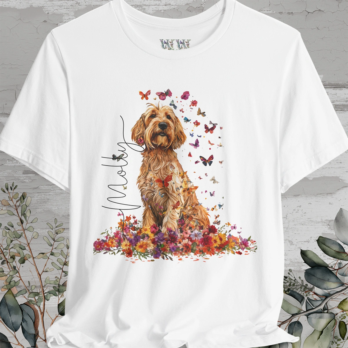 Otterhound #2 Floral  Personalized T shirt