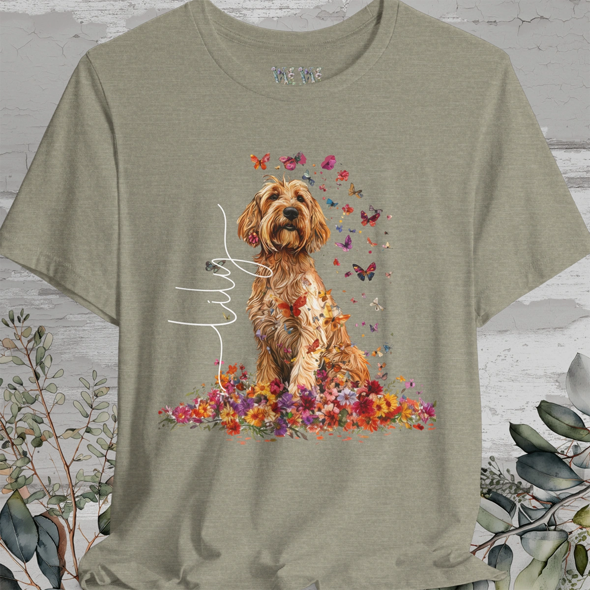 Otterhound #2 Floral  Personalized T shirt
