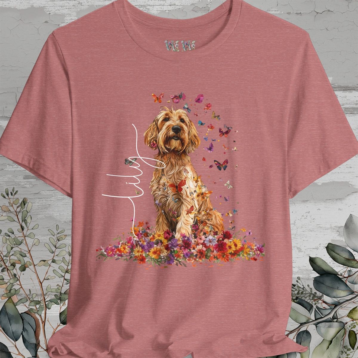 Otterhound #2 Floral  Personalized T shirt
