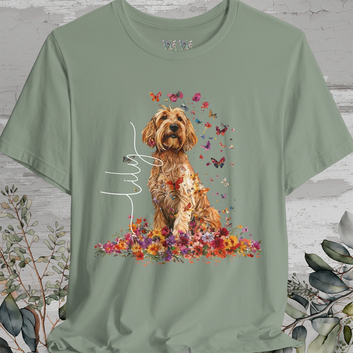 Otterhound #2 Floral  Personalized T shirt