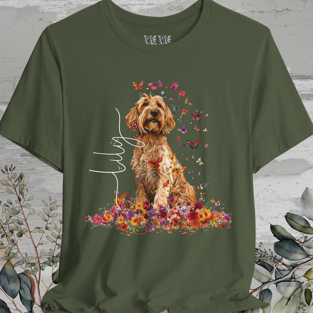 Otterhound #2 Floral  Personalized T shirt