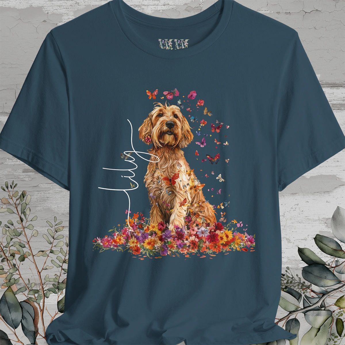 Otterhound #2 Floral  Personalized T shirt