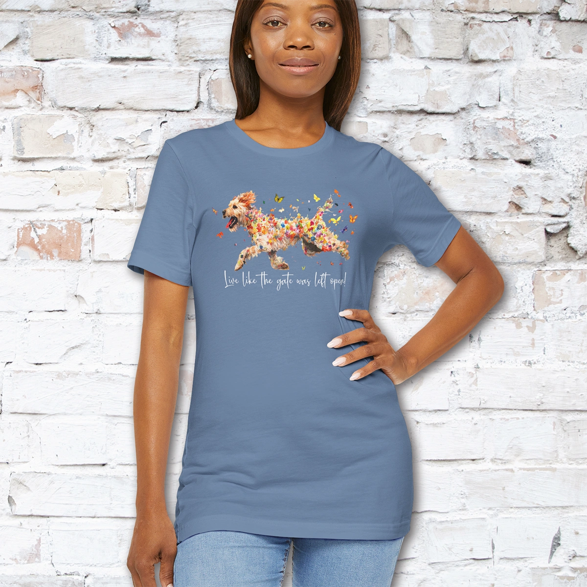 Otterhound "Live like the gate was left open" Unisex T shirt