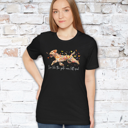 Otterhound "Live like the gate was left open" Unisex T shirt