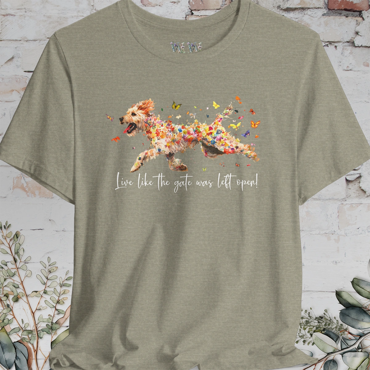 Otterhound "Live like the gate was left open" Unisex T shirt
