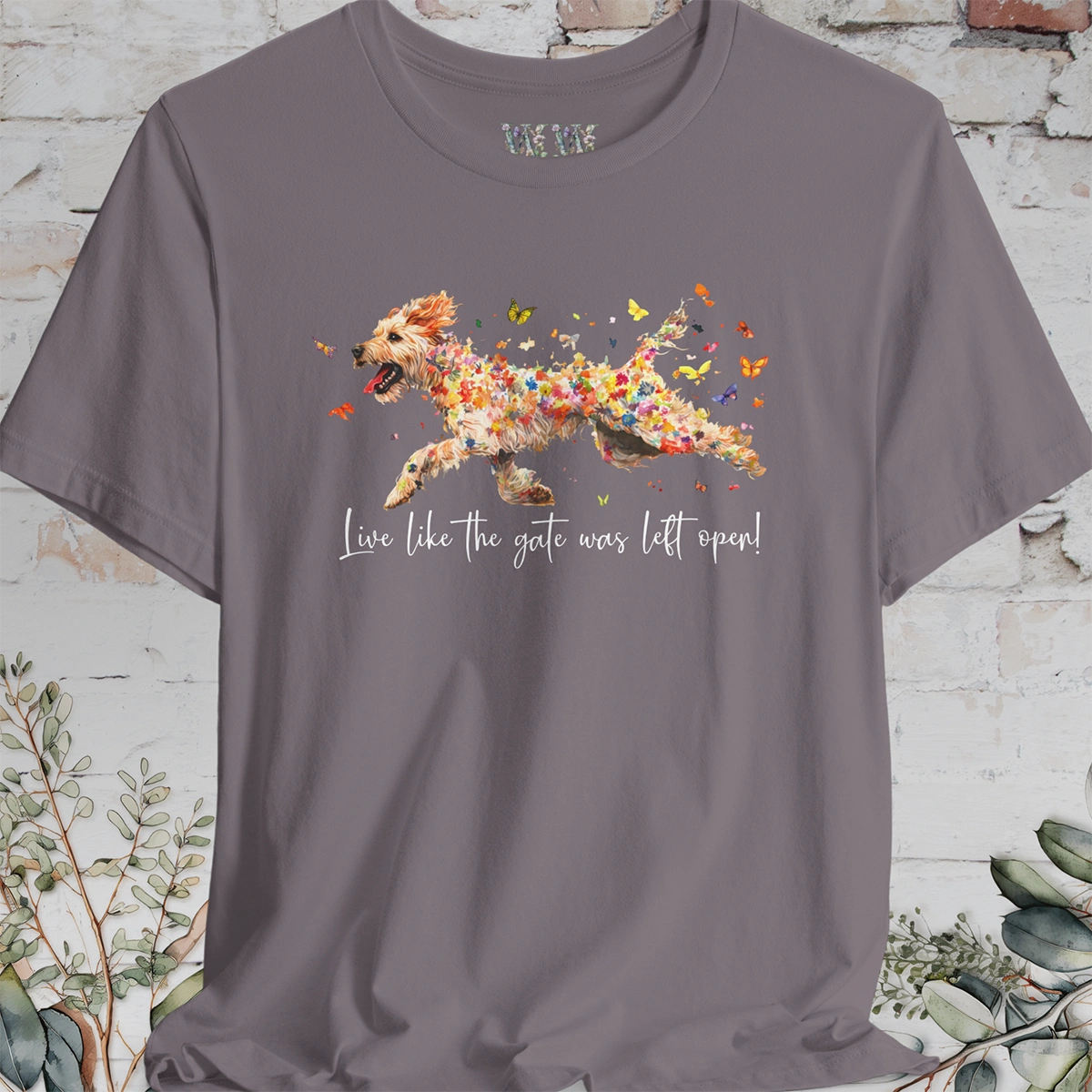 Otterhound "Live like the gate was left open" Unisex T shirt