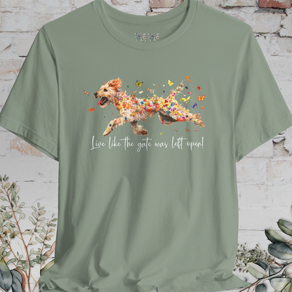 Otterhound "Live like the gate was left open" Unisex T shirt