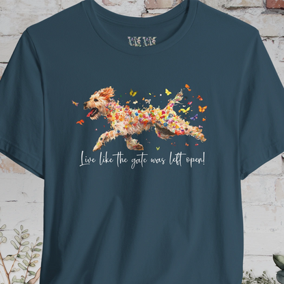 Otterhound "Live like the gate was left open" Unisex T shirt