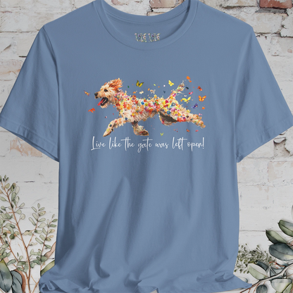 Otterhound "Live like the gate was left open" Unisex T shirt