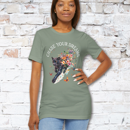 Panther, Chase your Dreams, Unisex T shirt