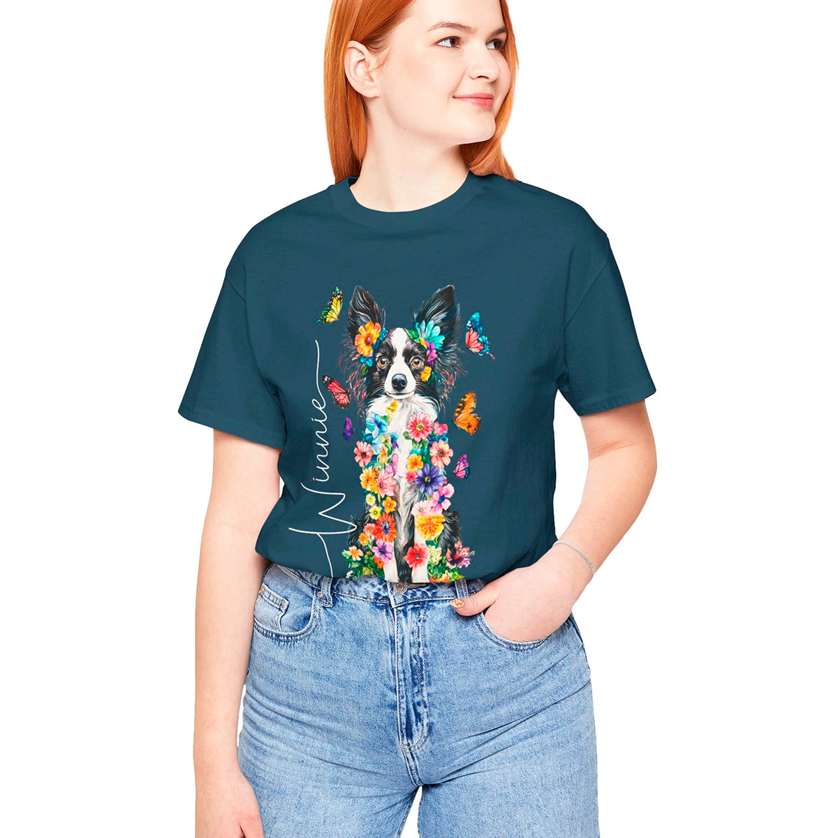 Papillon #1 Floral Personalized T shirt