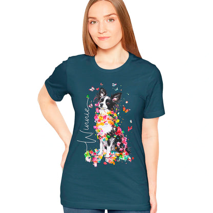 Papillon #2 Floral Personalized T shirt