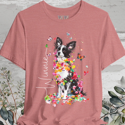 Papillon #2 Floral Personalized T shirt