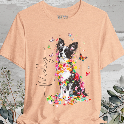 Papillon #2 Floral Personalized T shirt