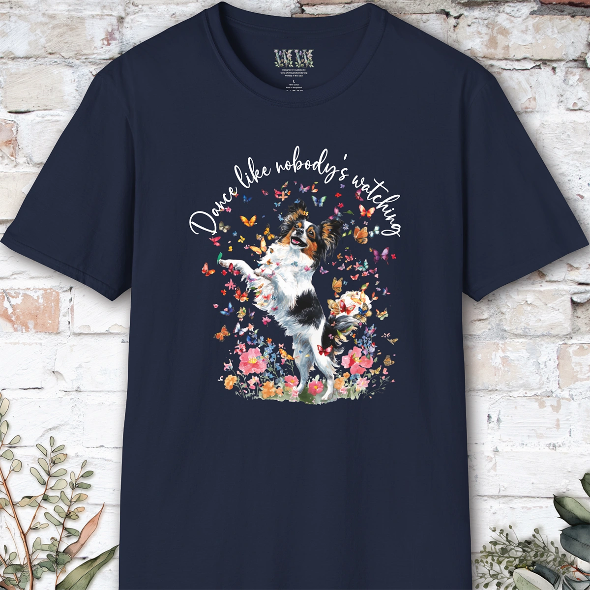 Papillon "Dance like nobody's watching" unisex T shirt