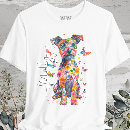 Patterdale Terrier #2 Floral Personalized T shirt